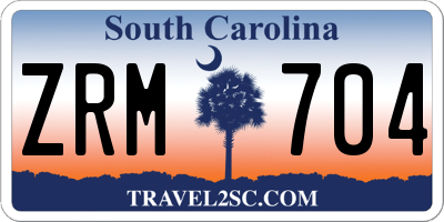 SC license plate ZRM704