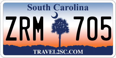 SC license plate ZRM705