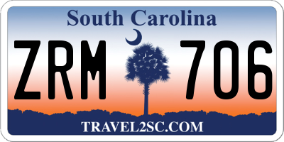 SC license plate ZRM706