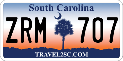 SC license plate ZRM707