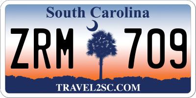 SC license plate ZRM709