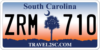 SC license plate ZRM710