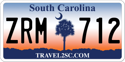SC license plate ZRM712