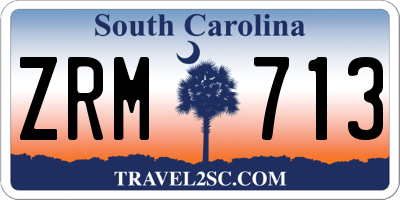 SC license plate ZRM713