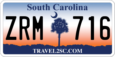 SC license plate ZRM716
