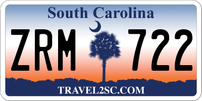 SC license plate ZRM722