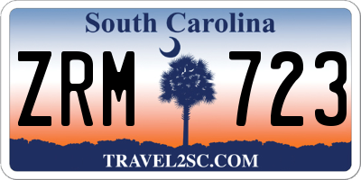 SC license plate ZRM723