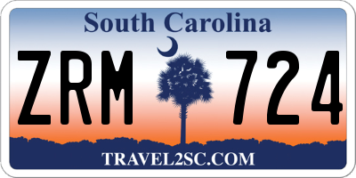 SC license plate ZRM724