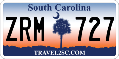 SC license plate ZRM727