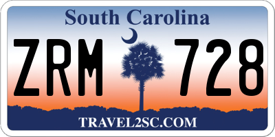 SC license plate ZRM728
