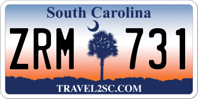 SC license plate ZRM731