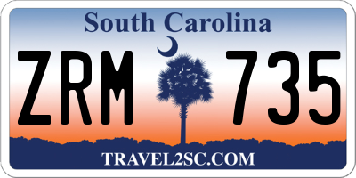 SC license plate ZRM735