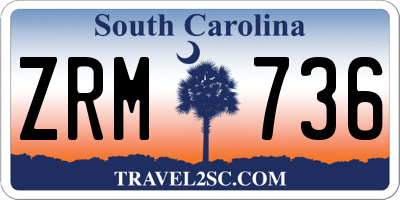 SC license plate ZRM736