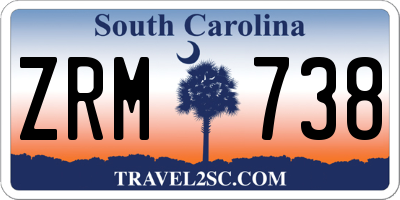 SC license plate ZRM738