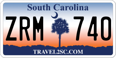 SC license plate ZRM740