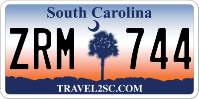 SC license plate ZRM744