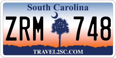 SC license plate ZRM748