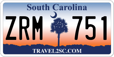 SC license plate ZRM751