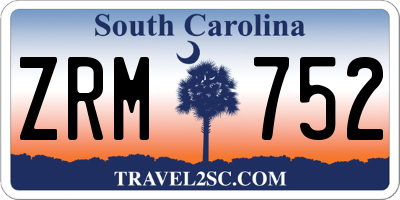 SC license plate ZRM752