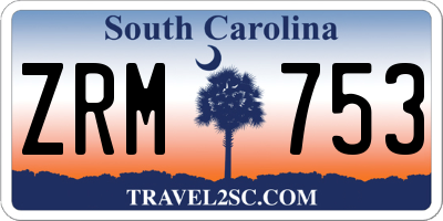 SC license plate ZRM753