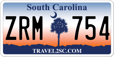 SC license plate ZRM754