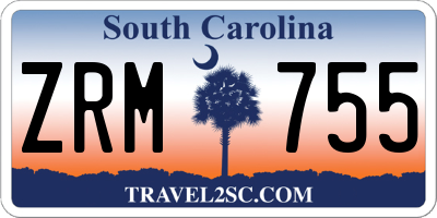 SC license plate ZRM755