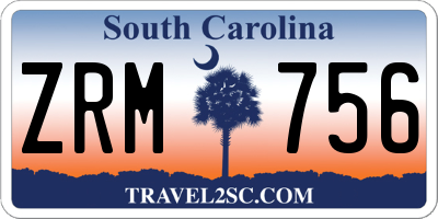 SC license plate ZRM756