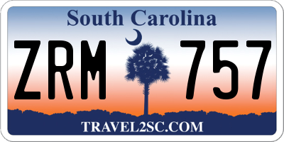 SC license plate ZRM757