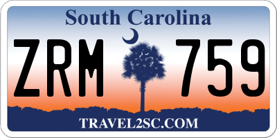SC license plate ZRM759