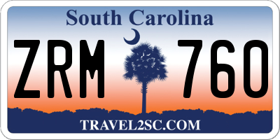 SC license plate ZRM760