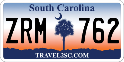SC license plate ZRM762