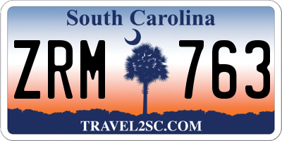 SC license plate ZRM763