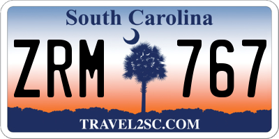 SC license plate ZRM767