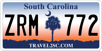 SC license plate ZRM772