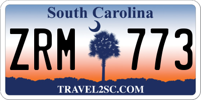SC license plate ZRM773