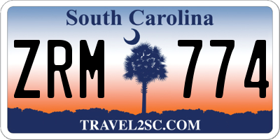 SC license plate ZRM774