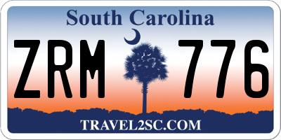 SC license plate ZRM776