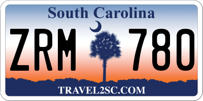 SC license plate ZRM780