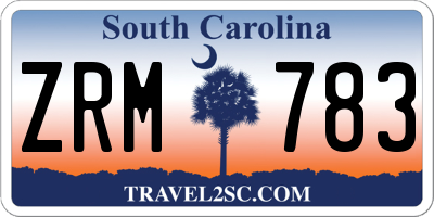 SC license plate ZRM783