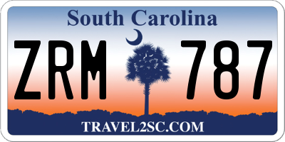 SC license plate ZRM787