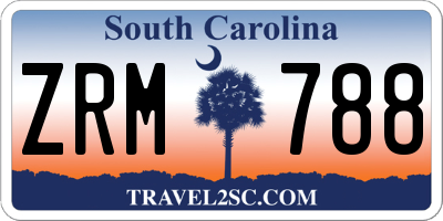 SC license plate ZRM788