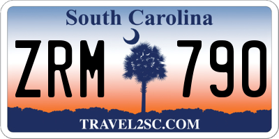 SC license plate ZRM790
