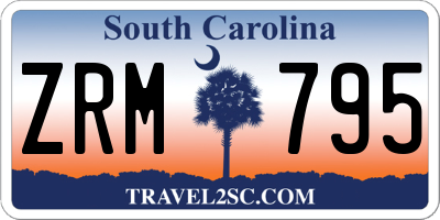 SC license plate ZRM795
