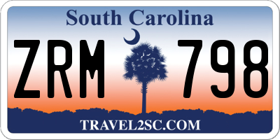 SC license plate ZRM798