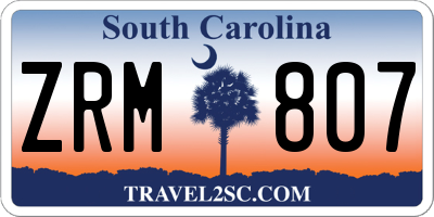 SC license plate ZRM807