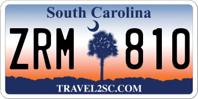 SC license plate ZRM810