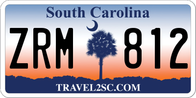 SC license plate ZRM812