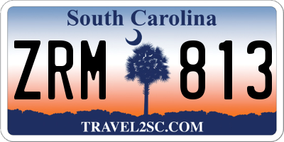 SC license plate ZRM813