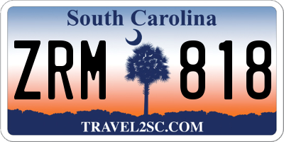 SC license plate ZRM818