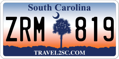 SC license plate ZRM819